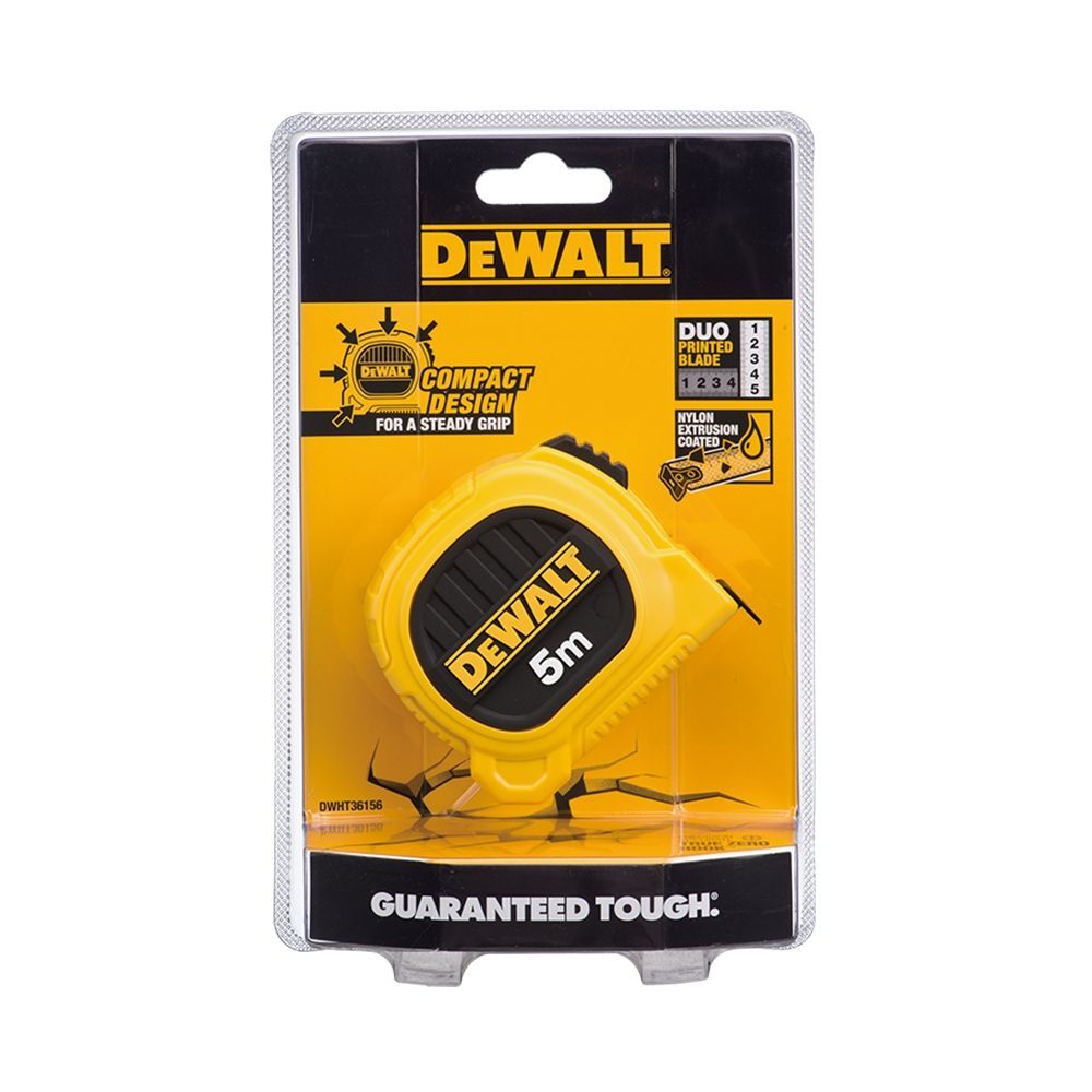 DEWALT 美國 得偉｜5M 黃色雙面捲尺 5米｜全公分mm｜測量尺 測量卷尺｜DWHT36156｜公司貨