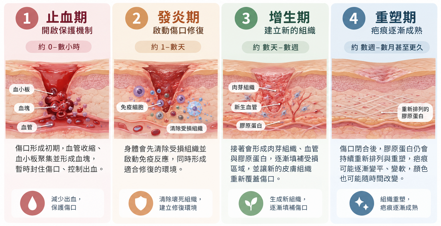 手術後為什麼會留下疤痕？