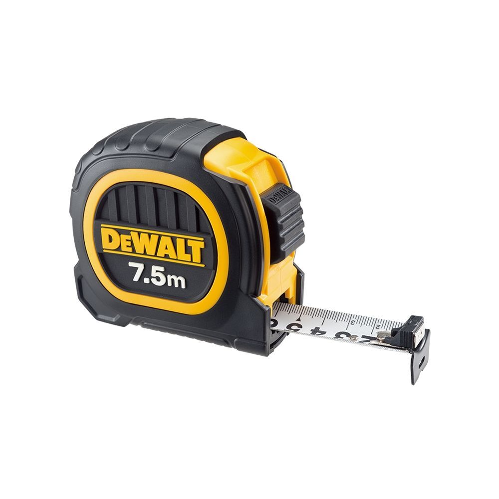 DEWALT 美國 得偉｜7.5M 橡膠雙面捲尺 7.5米｜全公分mm｜測量卷尺｜DWHT36162｜公司貨