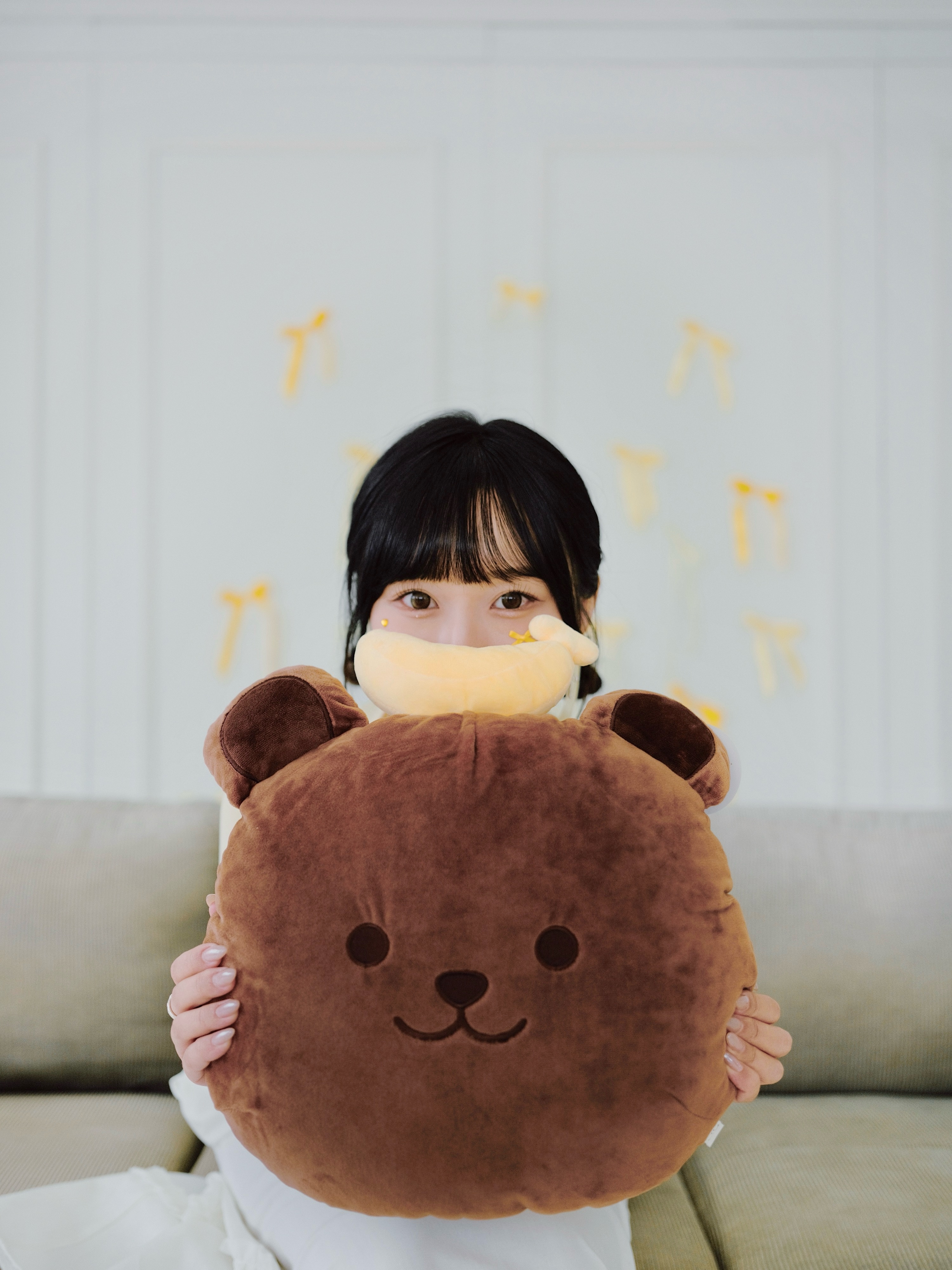 13周年限定🍌 / 軟綿綿香蕉小熊抱枕 / Fluffy Banana Bear Cushion