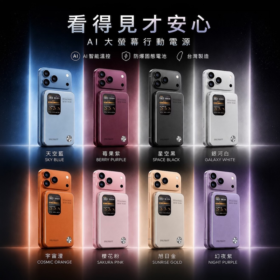 【POLYBATT】PB11 防爆固態電池AI智能快充行動電源 10000mAh