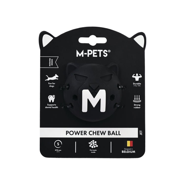 M-Pets 狗玩具．強力耐咬球 Jet黑色 S