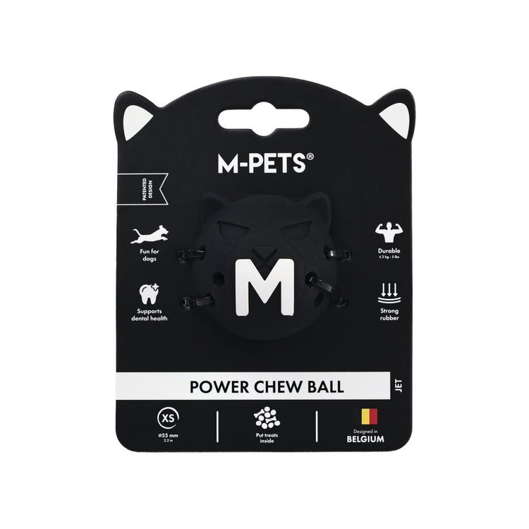 M-Pets 狗玩具．強力耐咬球 Jet黑色 XS