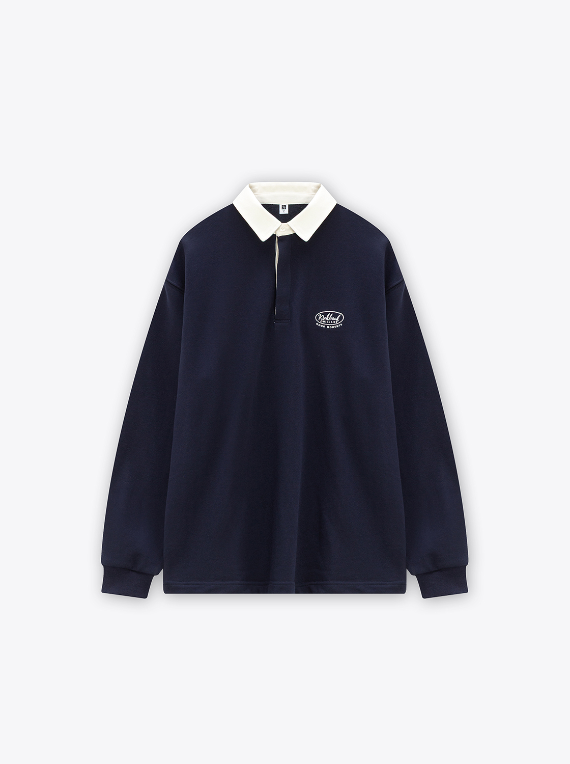 簡約撞色領開釦大學TEE
