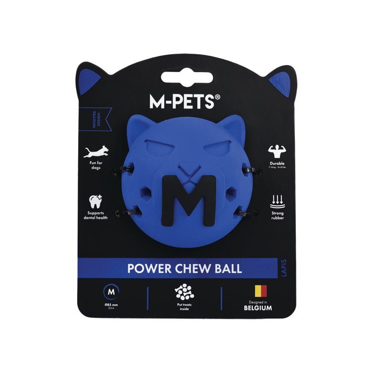 M-Pets 狗玩具．強力耐咬球 Lapis藍色 M