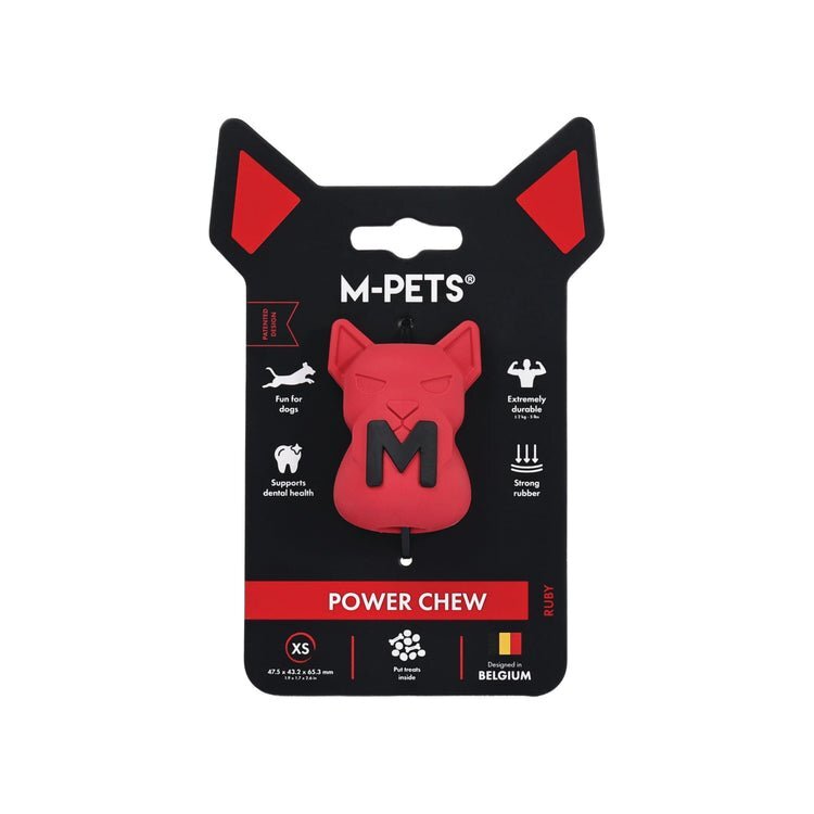 M-Pets 狗玩具．強力耐咬小狗 Ruby紅色 XS