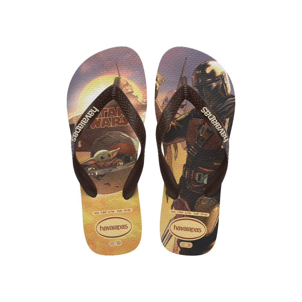 哈瓦仕 HAVAIANAS STAR WARS 星際大戰 絕地武士 尤達 小尤達 曼達洛人 防水 防滑 夾腳 人字拖 拖鞋【4135185-6516M】