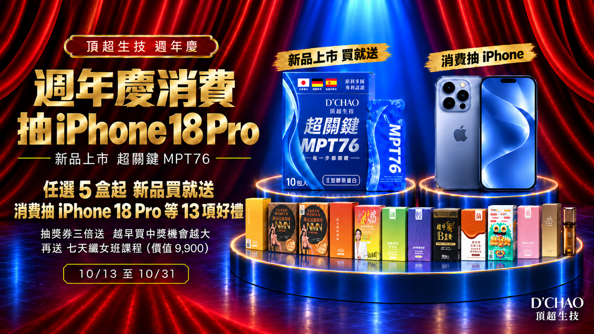 週年慶消費抽 iPhone 18 Pro 新品超關鍵MPT76買就送