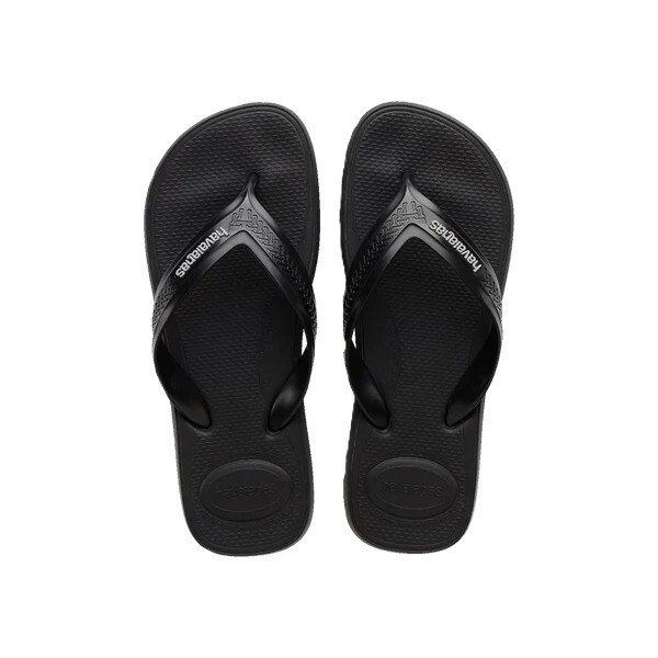 哈瓦仕 HAVAIANAS TOP MAX COMFORT 黑色 人體工學 支撐 寬帶 防水 防滑 夾腳 人字拖 拖鞋【4148608-0090M】