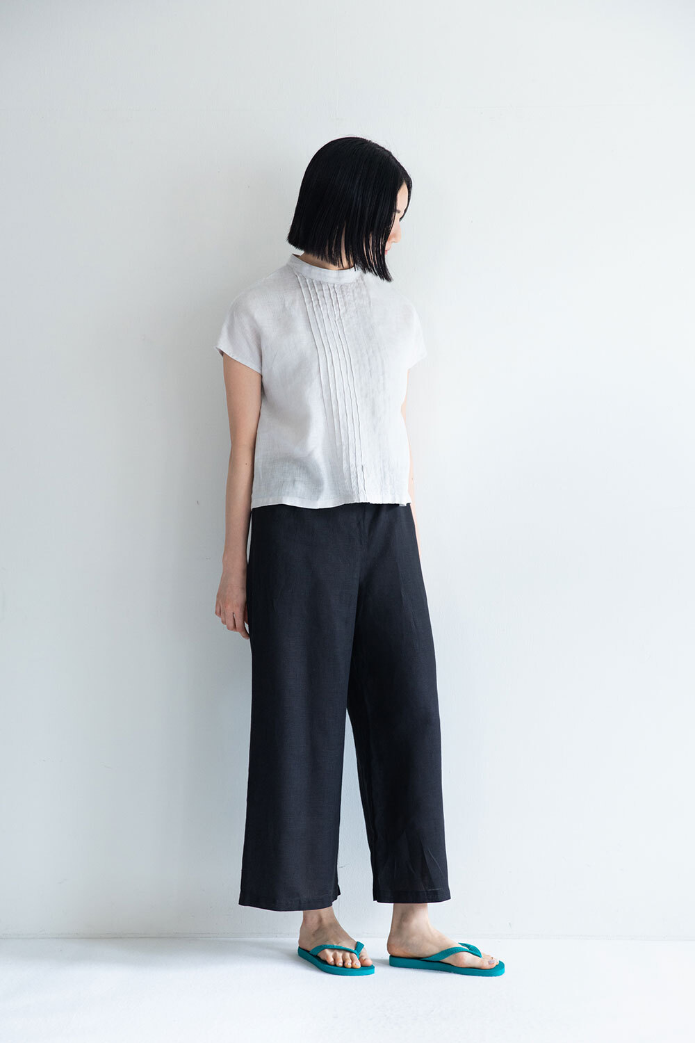 fog linen work - 亞麻襯褲 / 黑