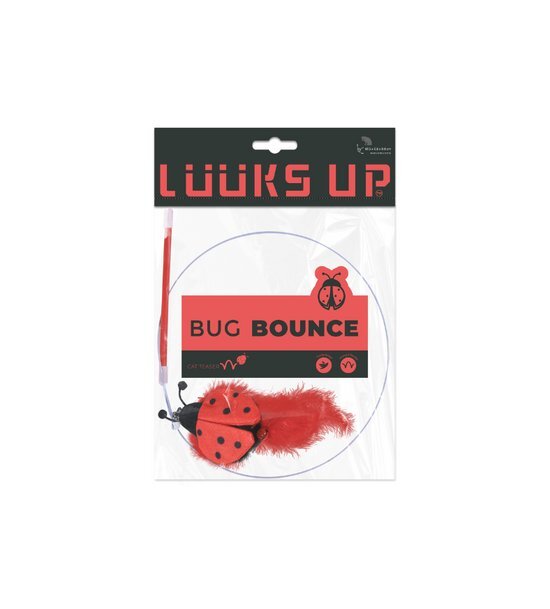 M-Pets 貓玩具．LUUKS UP 貓棒 紅色飄蟲