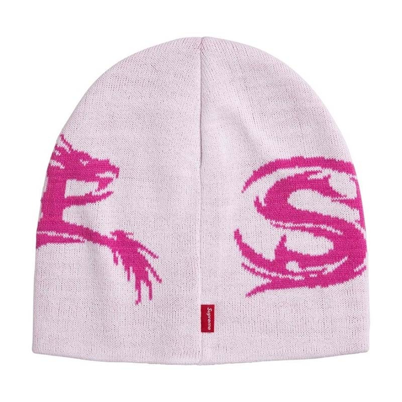 Supreme Dragon Beanie 龍毛帽 帽子 白粉色 FW26BN60-WE [台灣現貨]