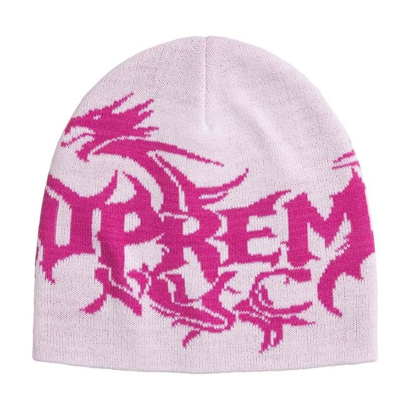 Supreme Dragon Beanie 龍毛帽 帽子 白粉色 FW26BN60-WE [台灣現貨]