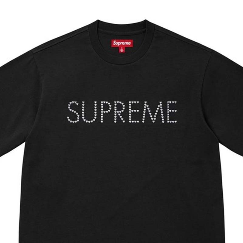 Supreme Hearts Studded S/S Top 愛心貼花 短袖上衣 黑色 FW26KN53-BK [台灣現貨]