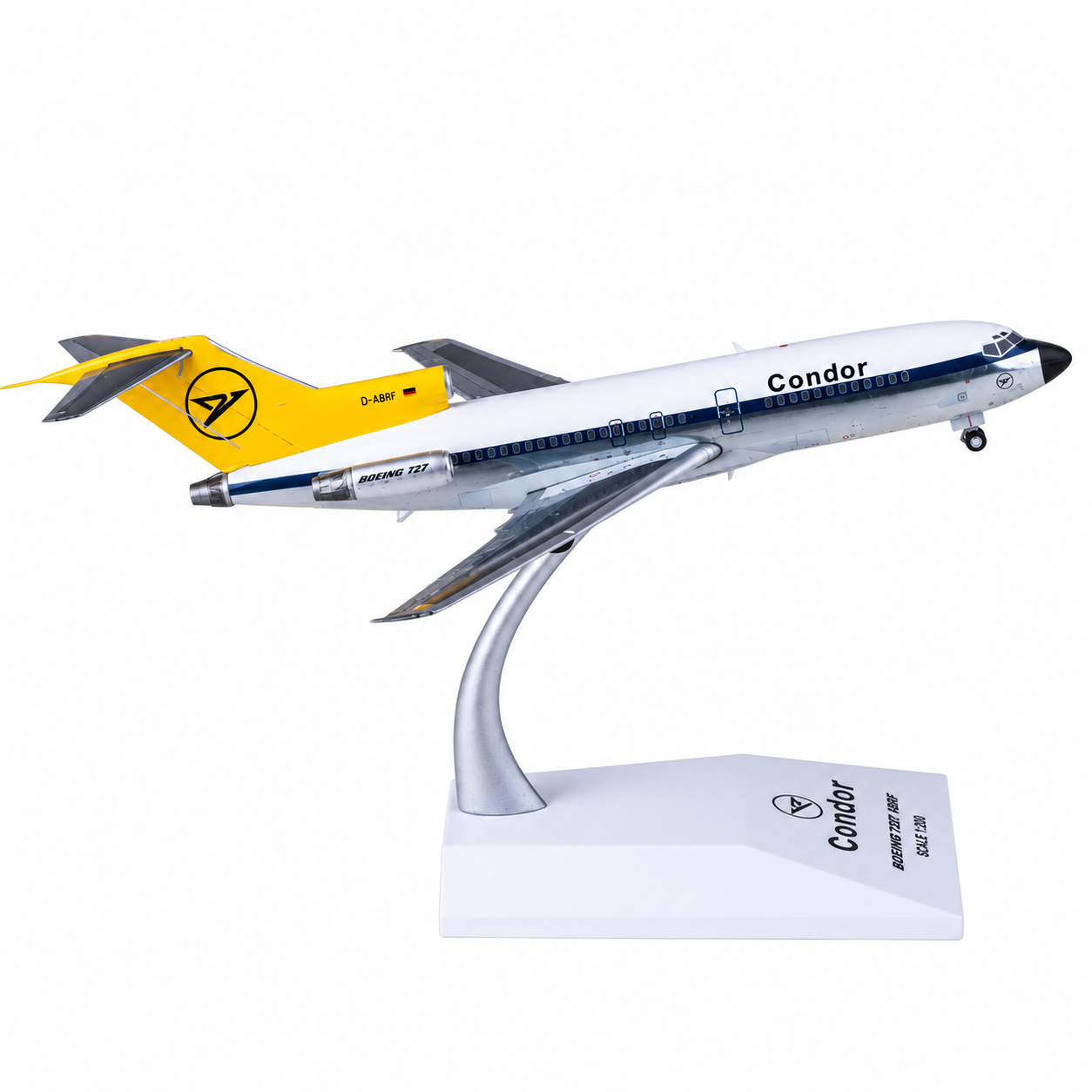 JC wings 1/200 神鷹航空 波音727-100 D-ABIP 拋光版標準塗裝