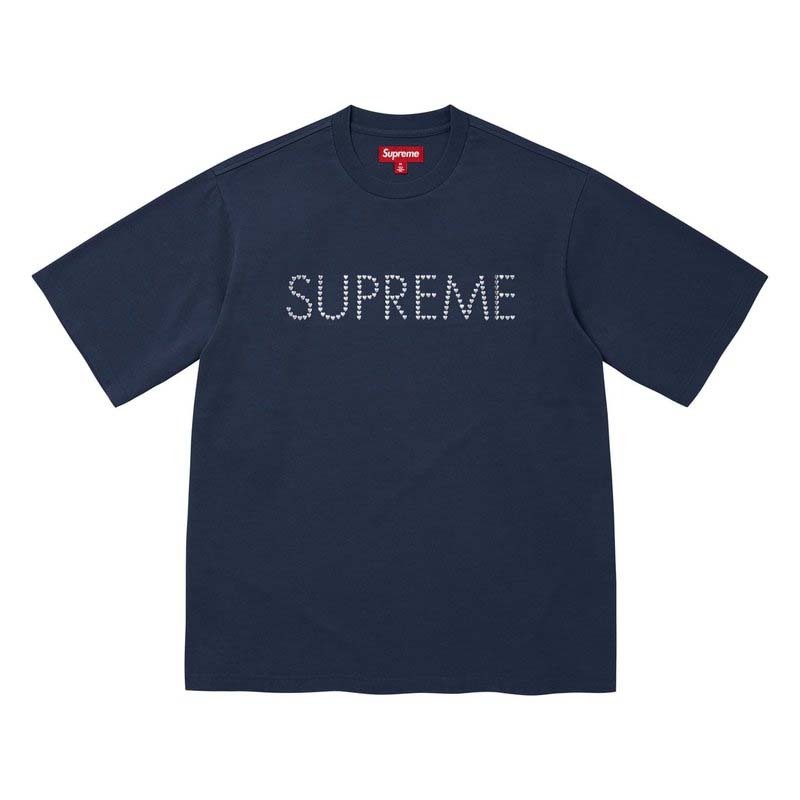 Supreme Hearts Studded S/S Top 愛心貼花 短袖上衣 海軍藍色 FW26KN53-NY [台灣現貨]