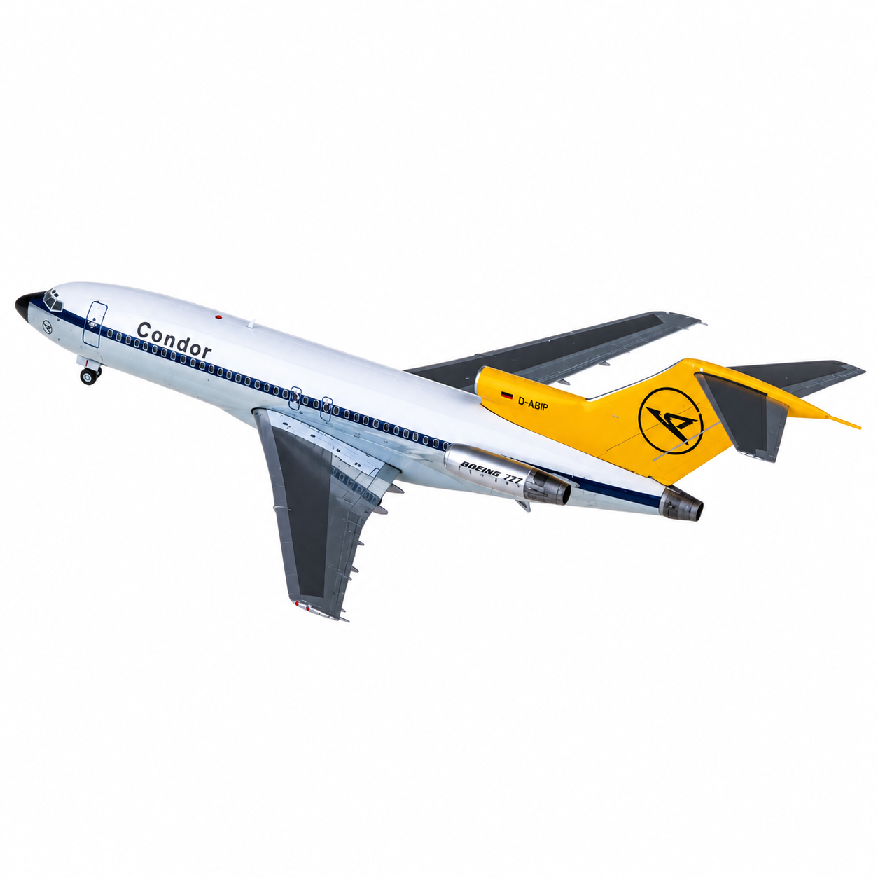 JC wings 1/200 神鷹航空 波音727-100 D-ABIP 拋光版標準塗裝