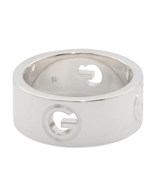【預購】GUCCI N101314 純銀鏤空寬版戒指