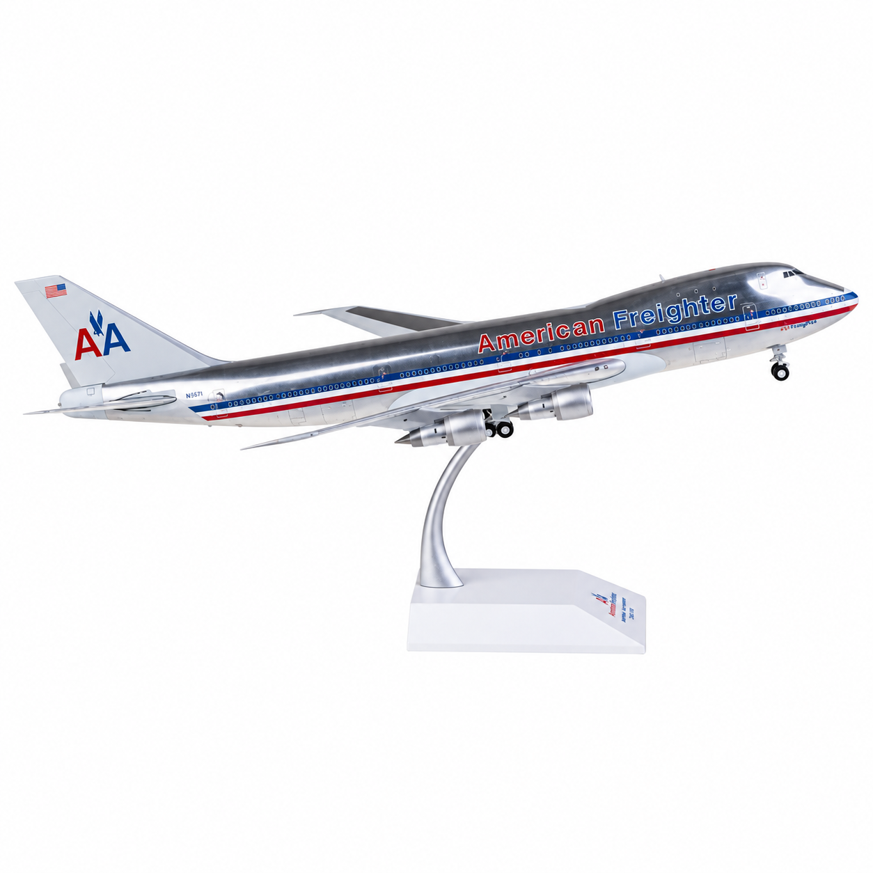 JC wings 1/200 美國航空 波音747-100SF N9671 復古拋光舊塗裝