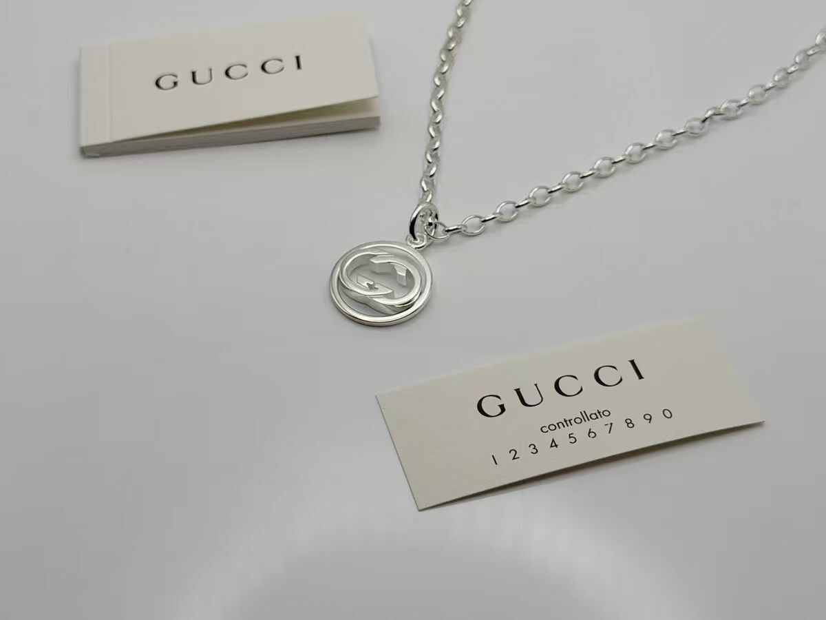【預購】GUCCI N101317 純銀圓形項鏈