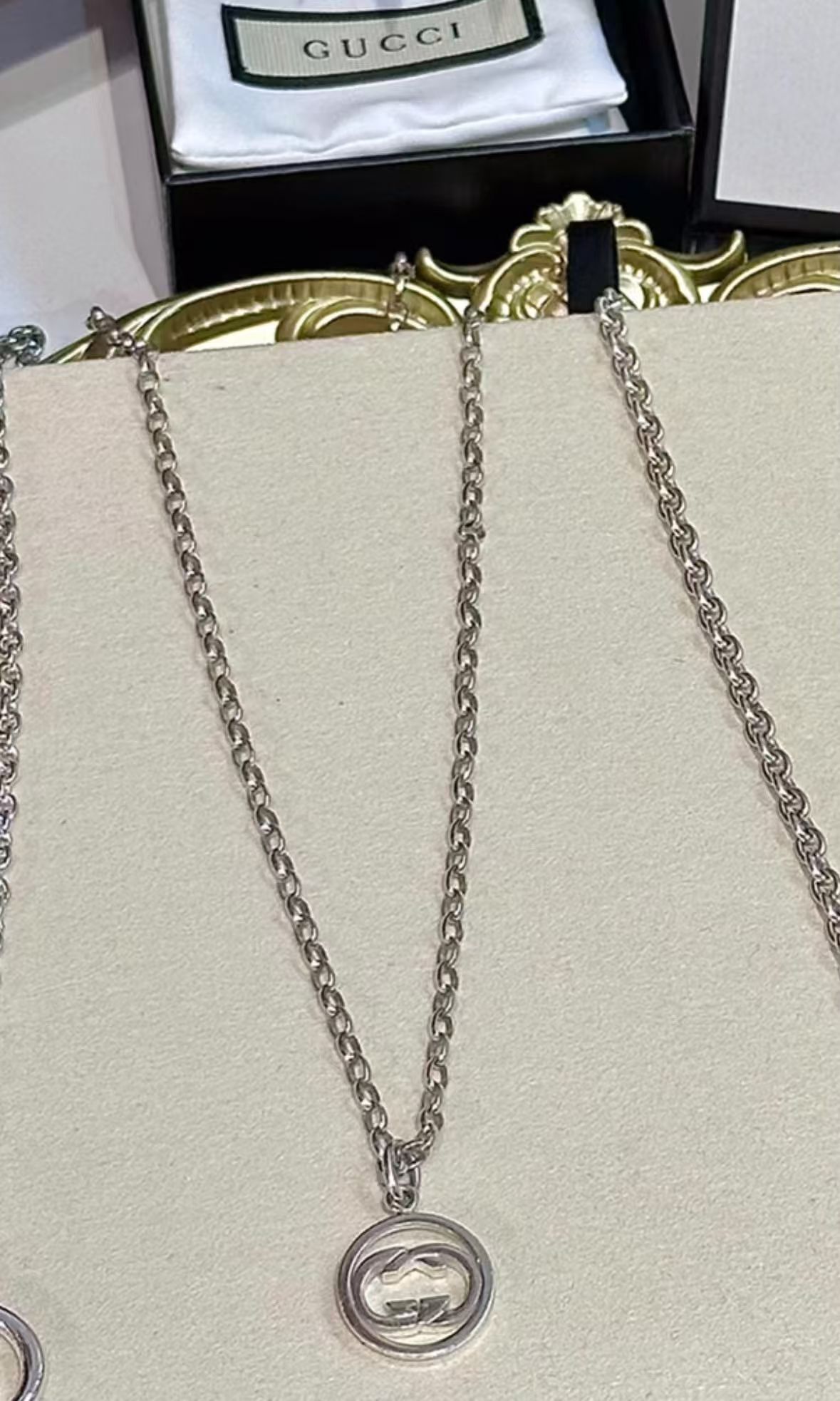 【預購】GUCCI N101317 純銀圓形項鏈