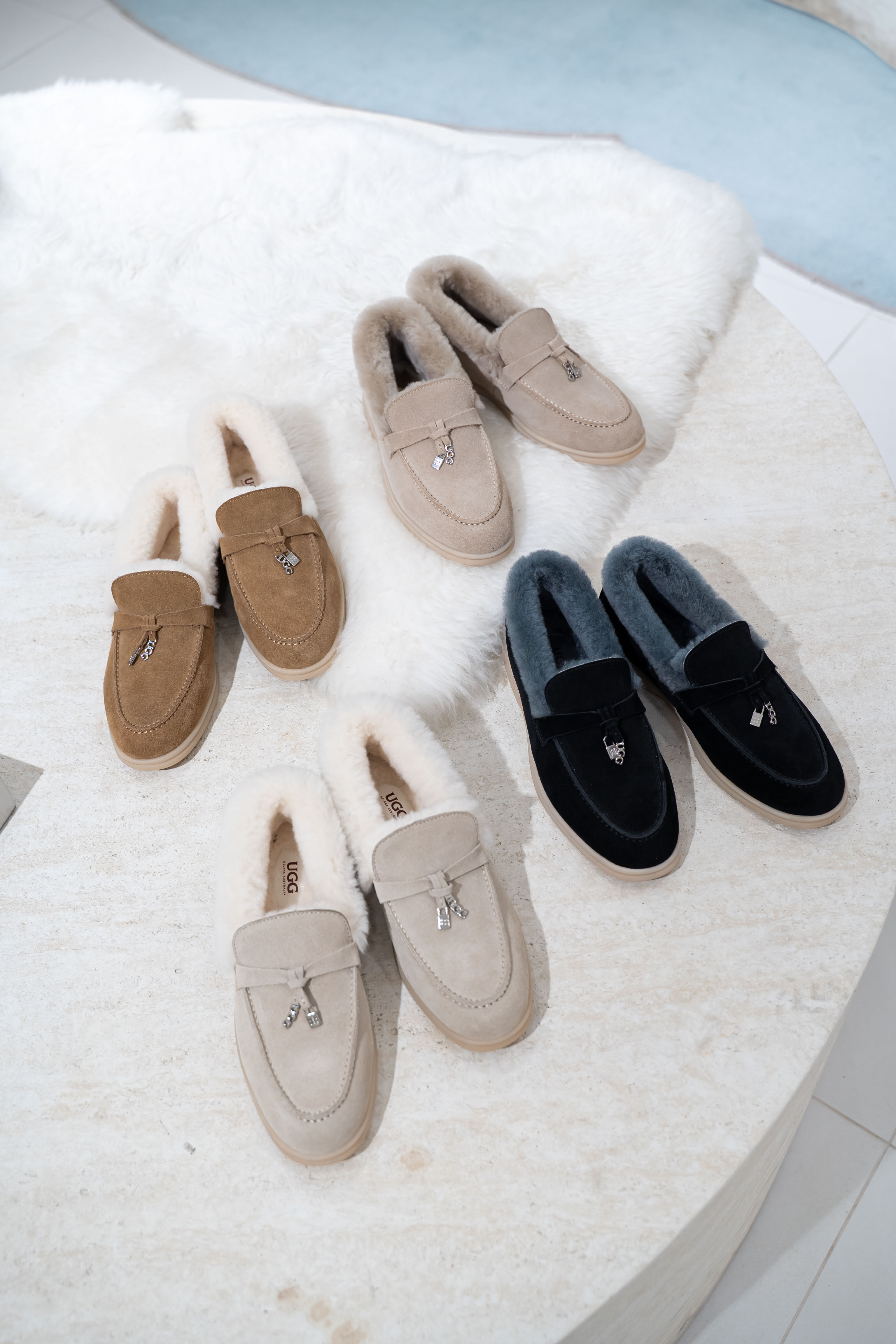 【4色入】UGG Ozlana 2026AW Lori Shearling Loafer(Detachable Feature)