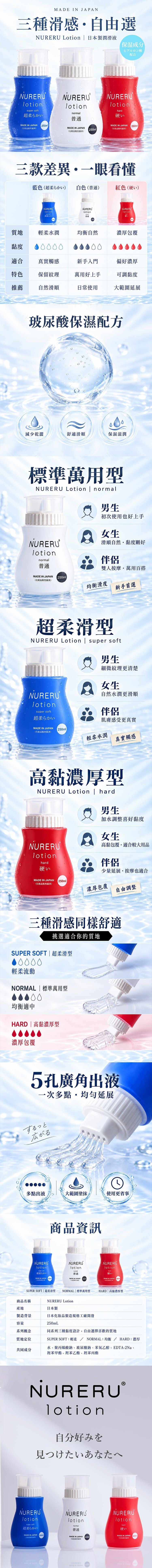 URERU 玻尿酸保濕濃厚潤滑液 日本潤滑液 持久潤滑液