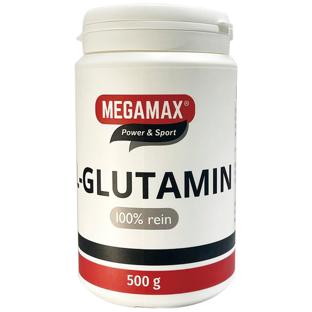 【德國Megamax】康速健100%純左旋麩醯胺酸粉｜L-Glutamine胺基酸｜德國原裝進口｜無添加劑（500g／瓶）