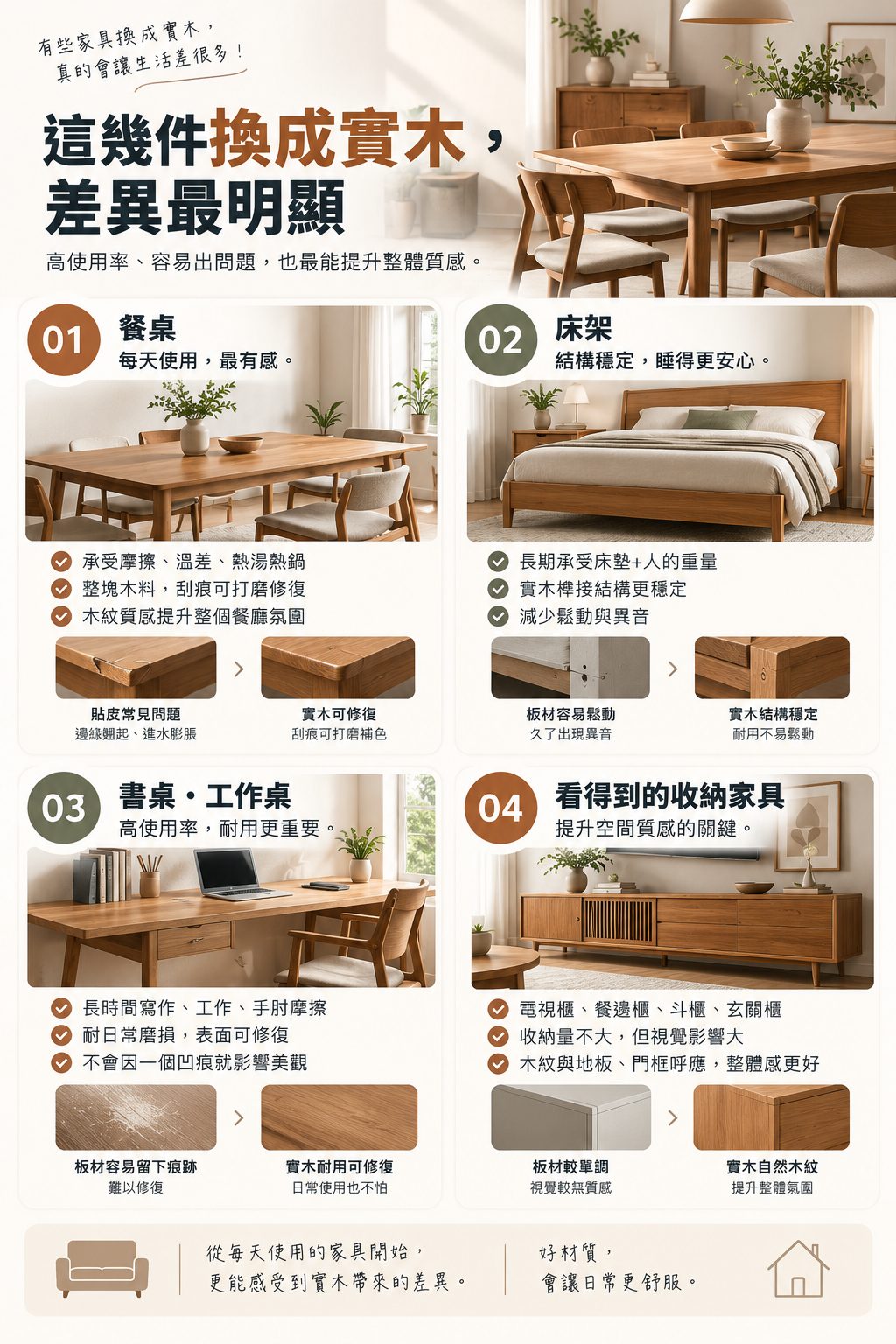 實木家具,讓日常更舒服