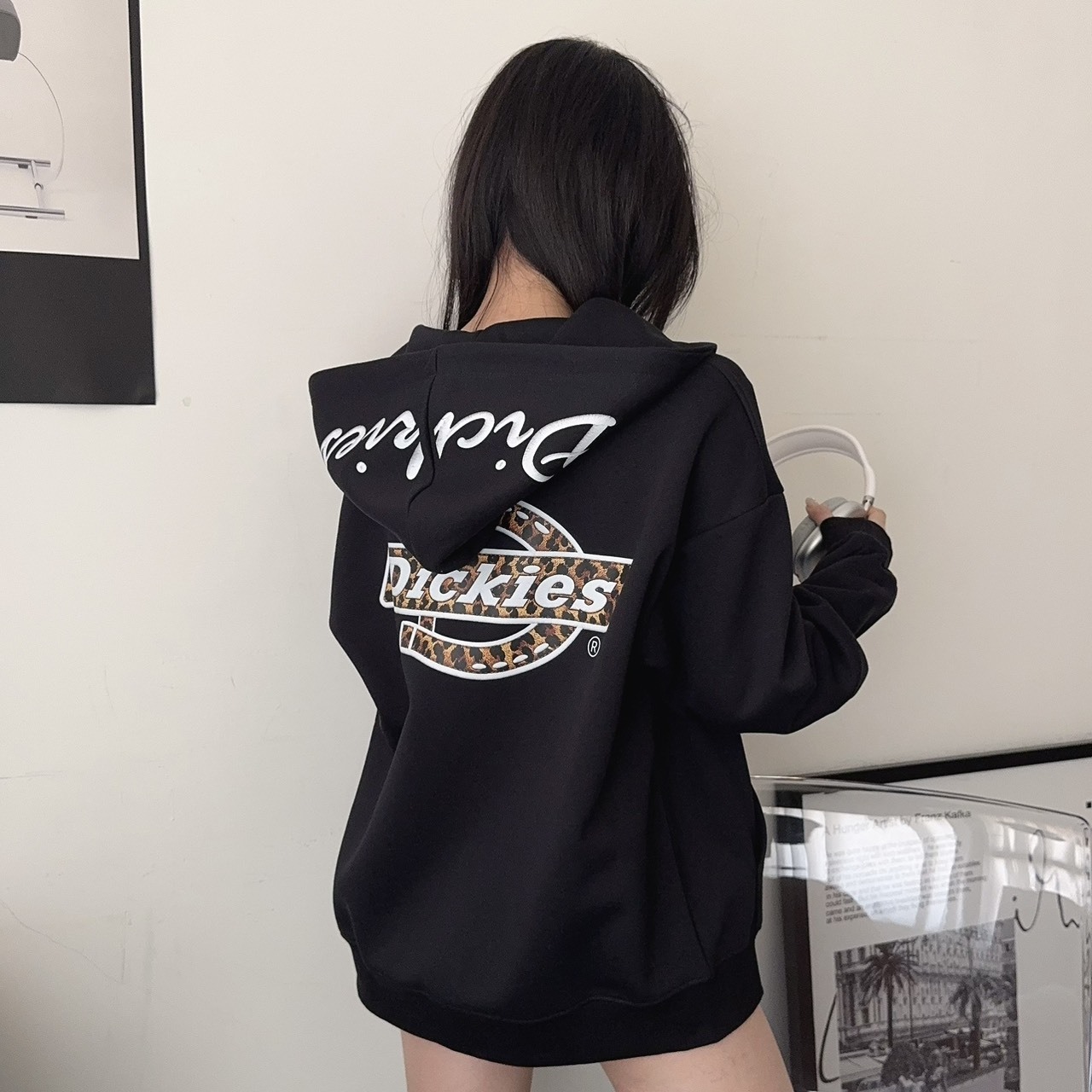 （現貨）Dickies 復古 馬蹄鐵 豹紋logo 連帽外套  DKU263NKJKD3