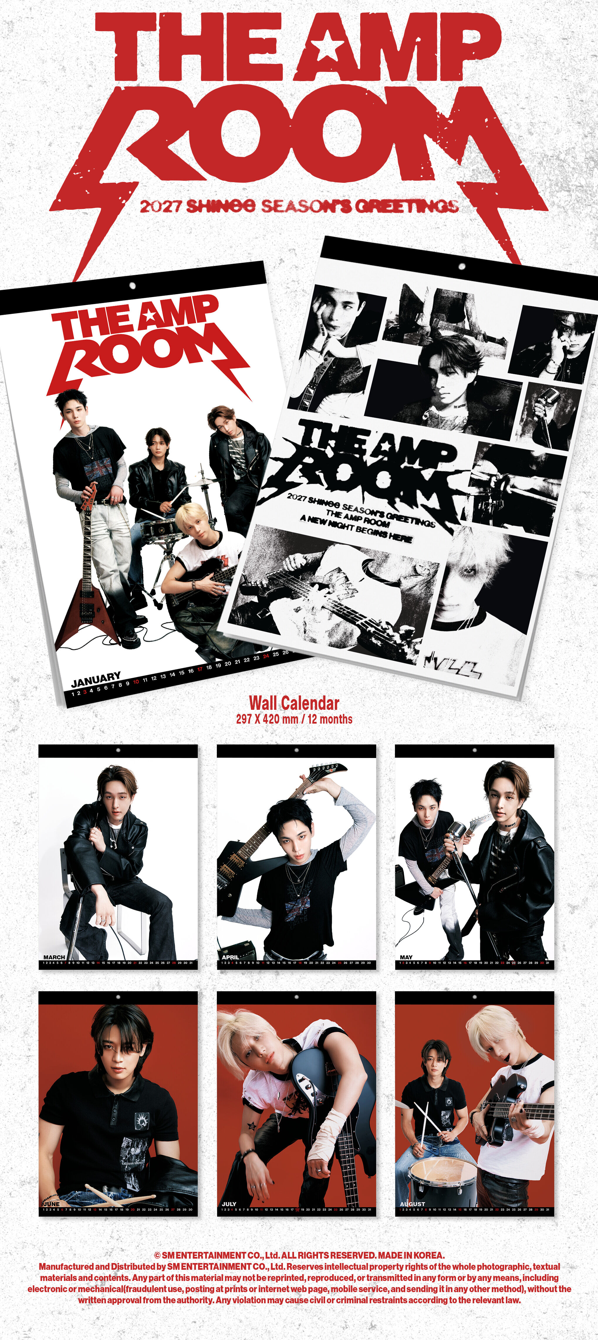 [PRE-ORDER] 2027  SHINee Season's Greetings + Wall Calendar Set
