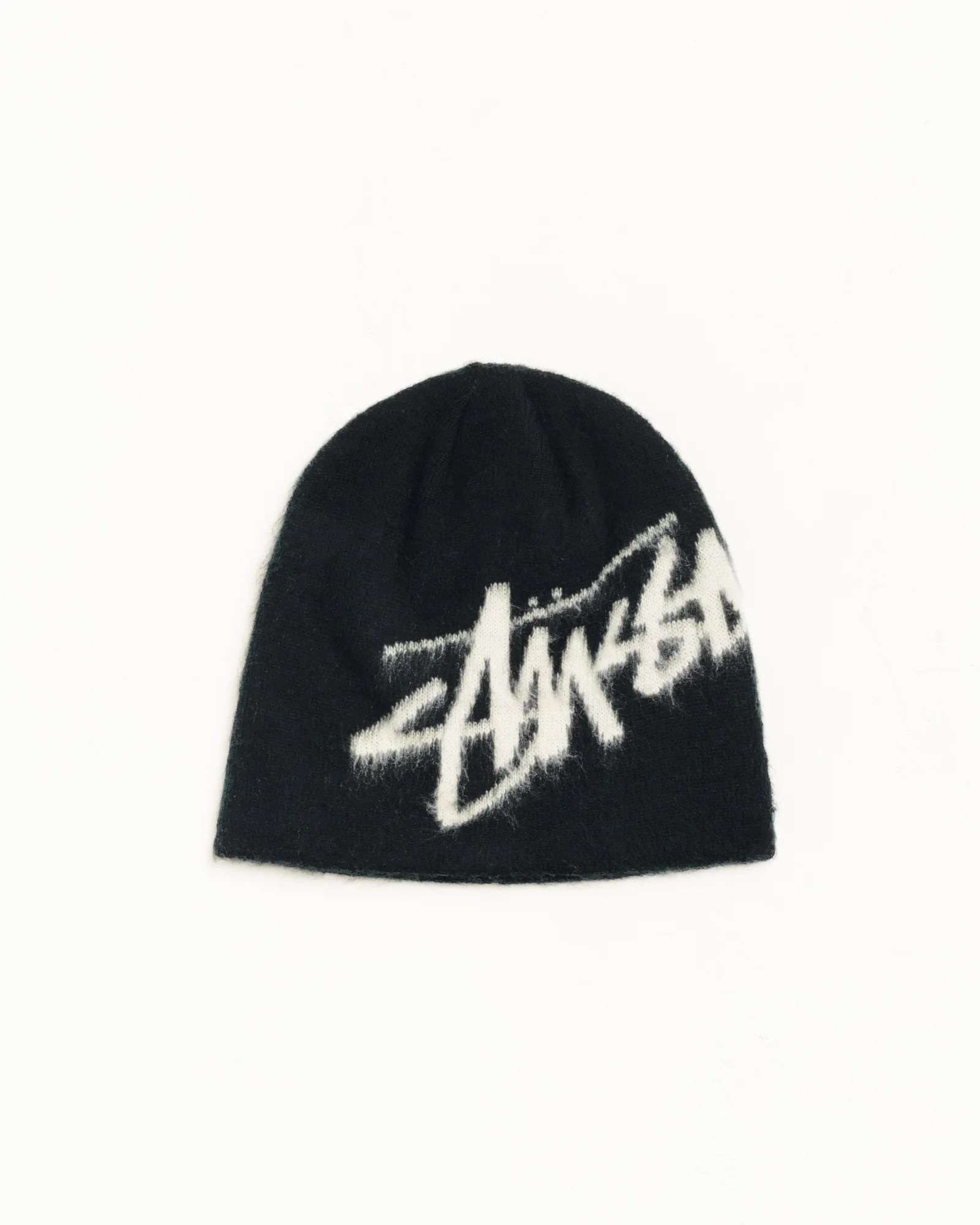 #代購 STUSSY BRUSHED OUT STOCK SKULLCAP  經典草寫LOGO毛帽 兩色