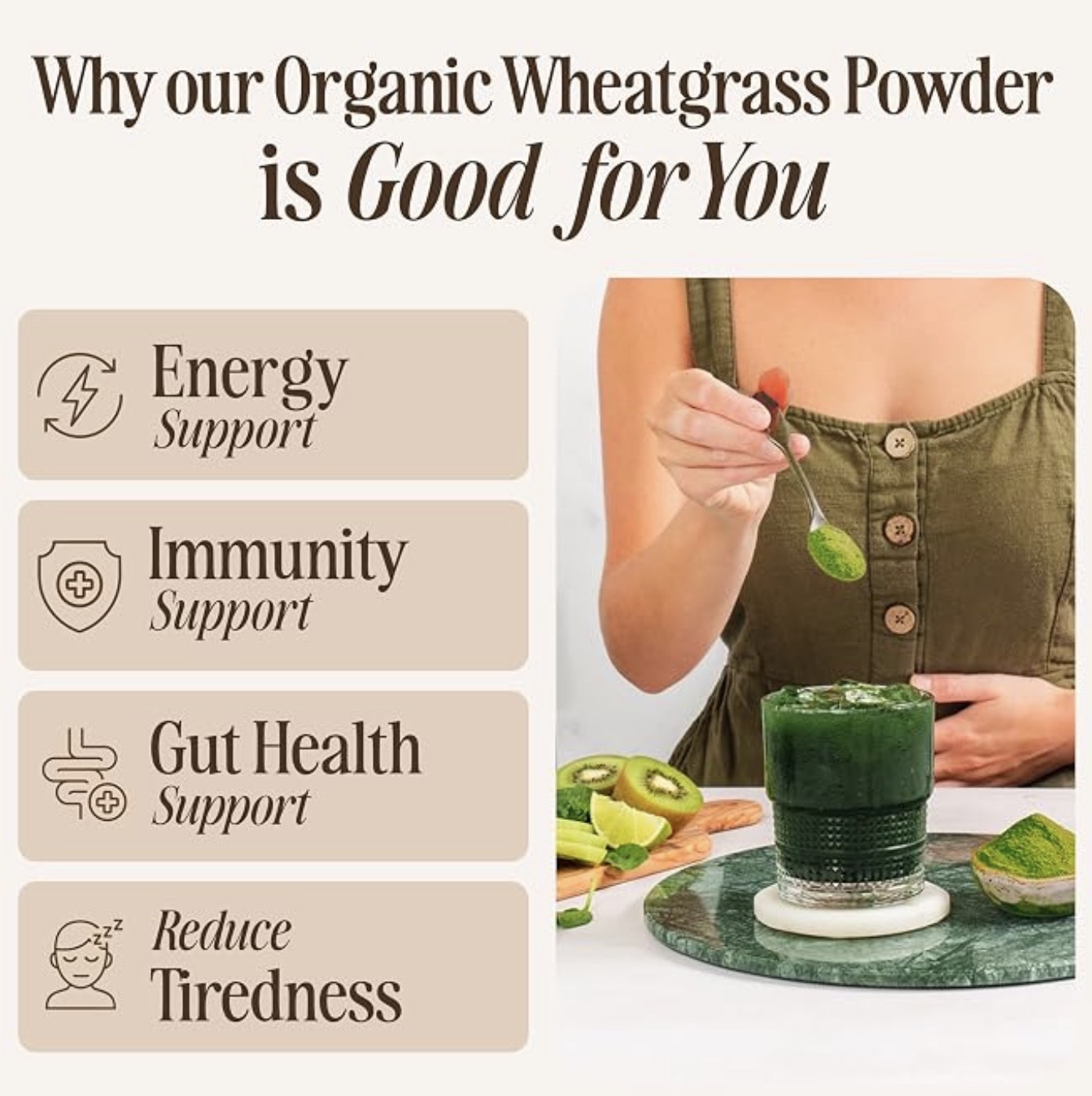 Organic wheatgrass powder 500g (Best before 24 Jan 2027)