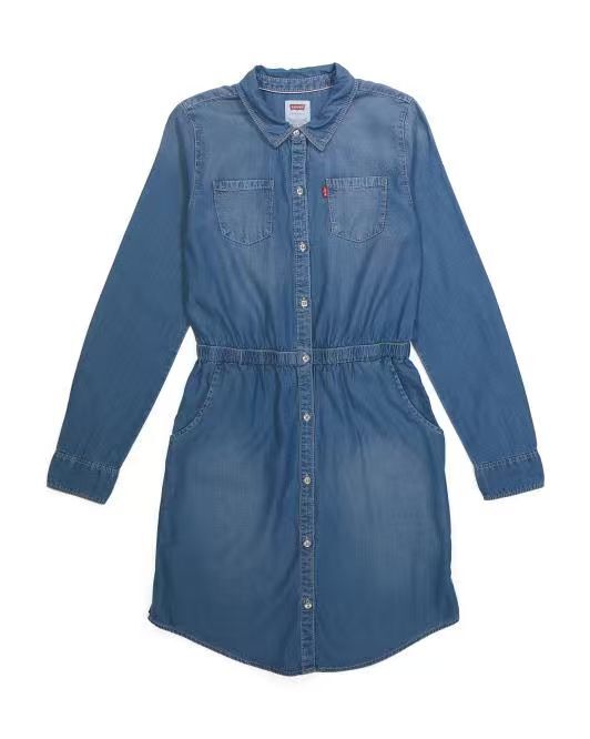 【預購】LEVIS N101329 童裝長袖牛仔連身裙