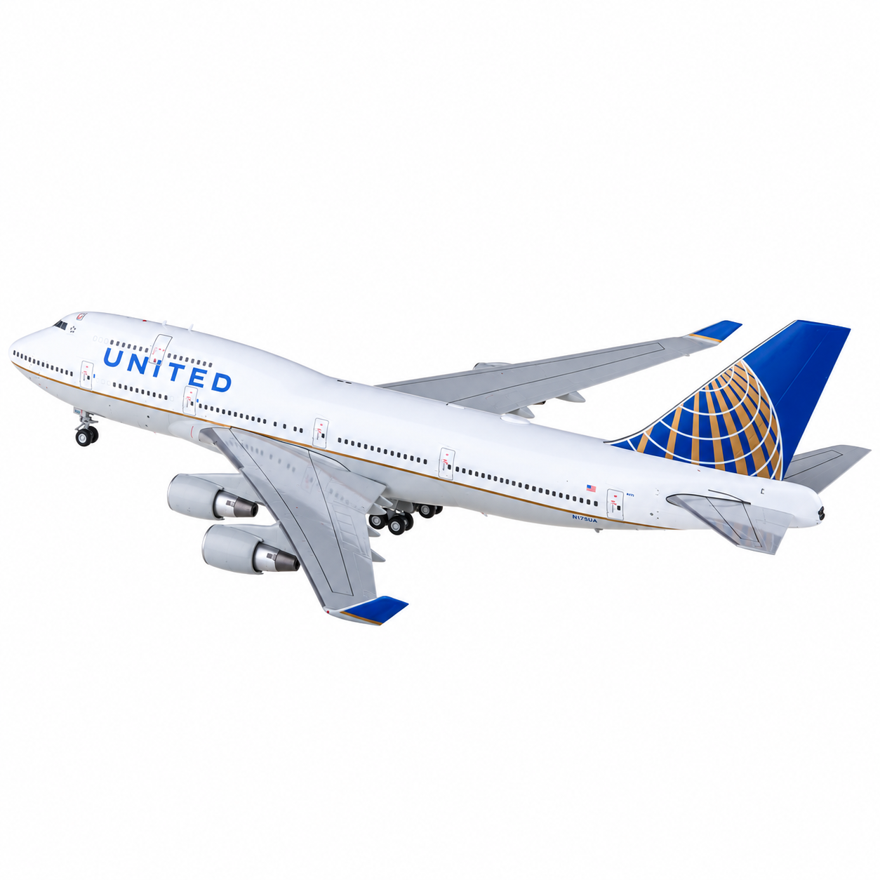 JC wings 1/200 聯合航空 波音747-400 N175UA 舊標準塗裝