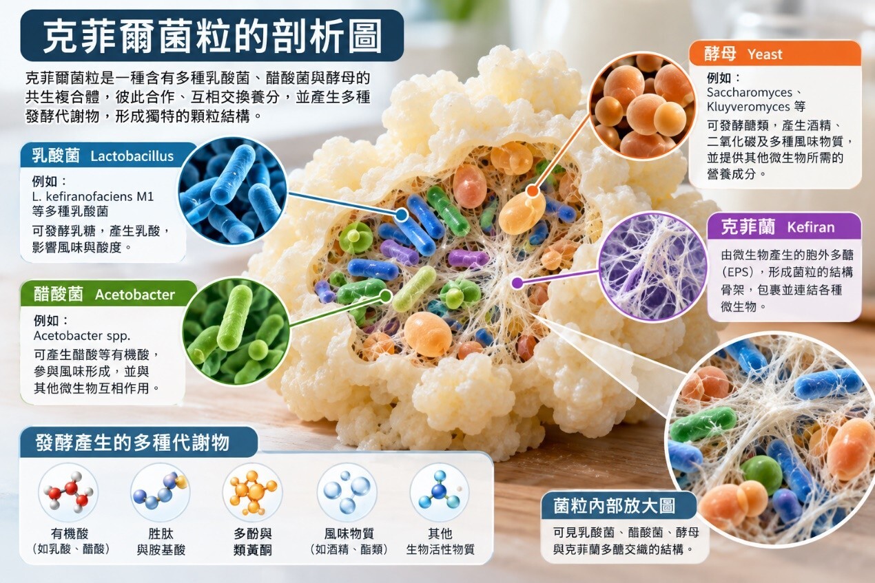 克菲爾菌粒完整解析：從千年發酵到現代生物科技