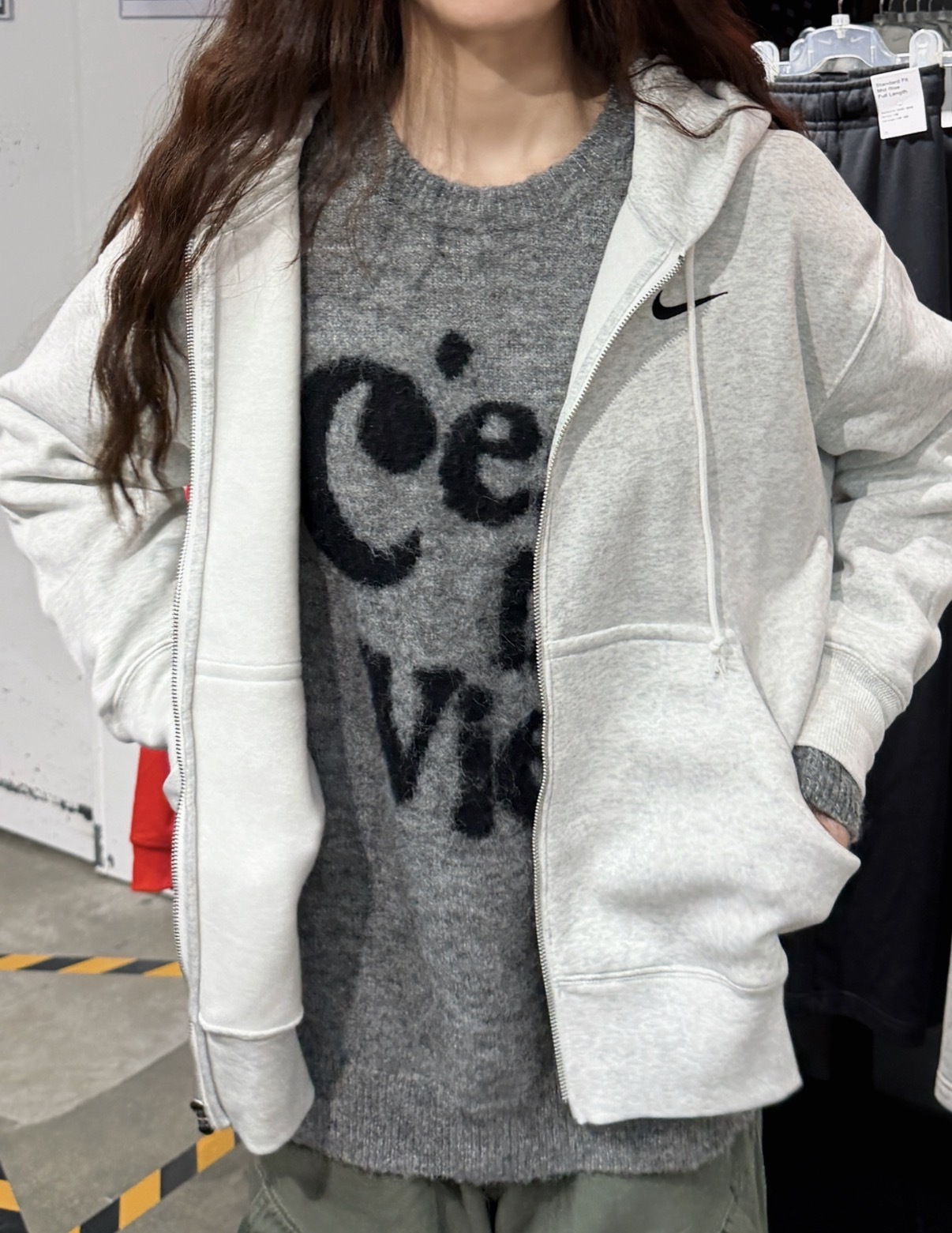 女款 NIKE STDO FLC MW STD FZ HDY 淺灰色 內刷毛 雙拉鍊 連帽 休閒 運動 外套【IM8505-051】NKTF