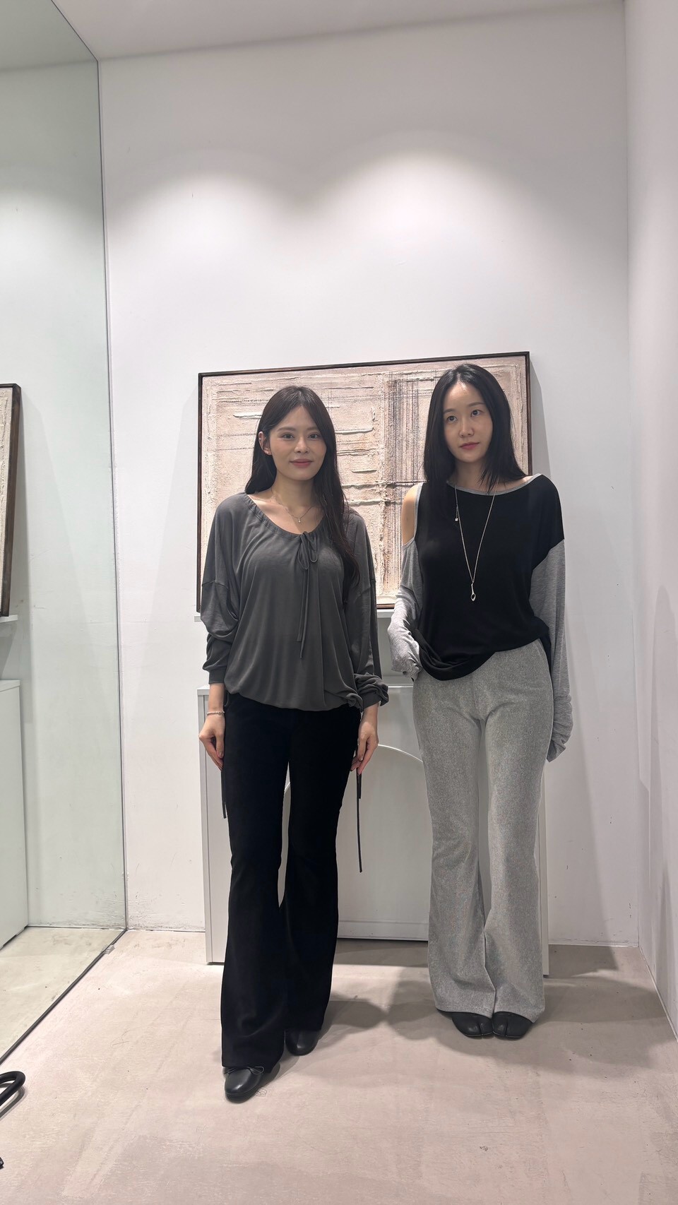 HN7213 彈力羅紋喇叭褲