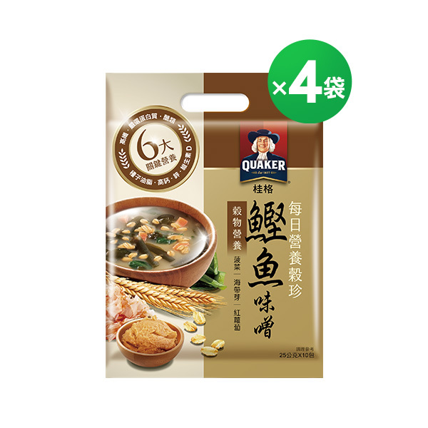 桂格 每日營養穀珍鰹魚味噌袋裝25gX10包X4袋