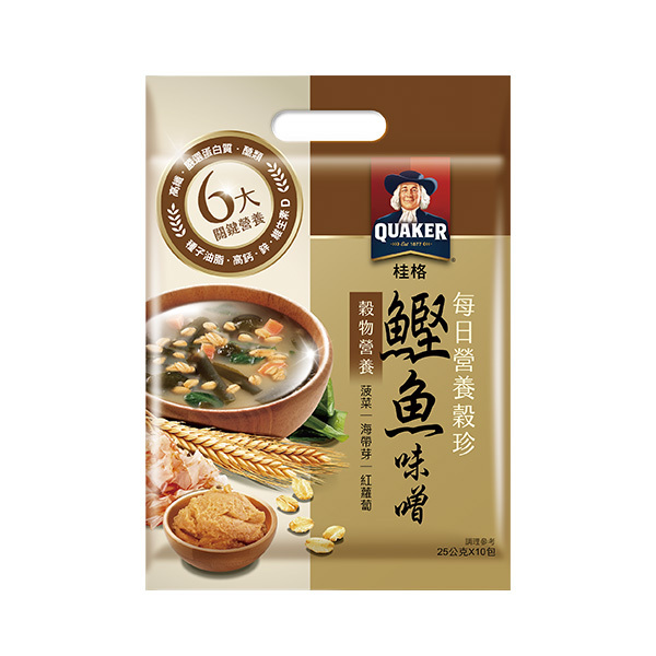 桂格 每日營養穀珍鰹魚味噌袋裝25gX10包X4袋