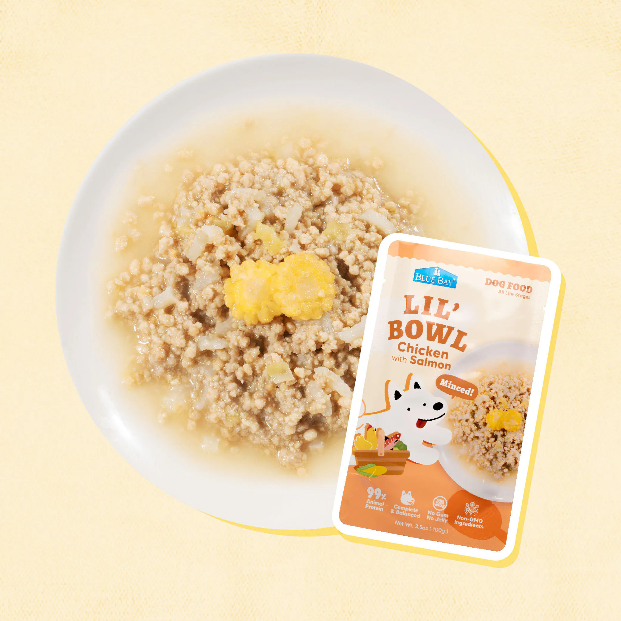Blue Bay Lil Bowl Chicken With Salmon Dog Pouch 100g