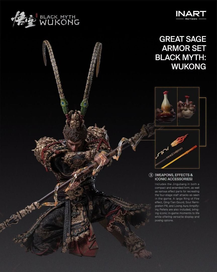 INART 1/12 MAG G0010 Black Myth 黑神話 悟空 大聖金甲套 可動人偶