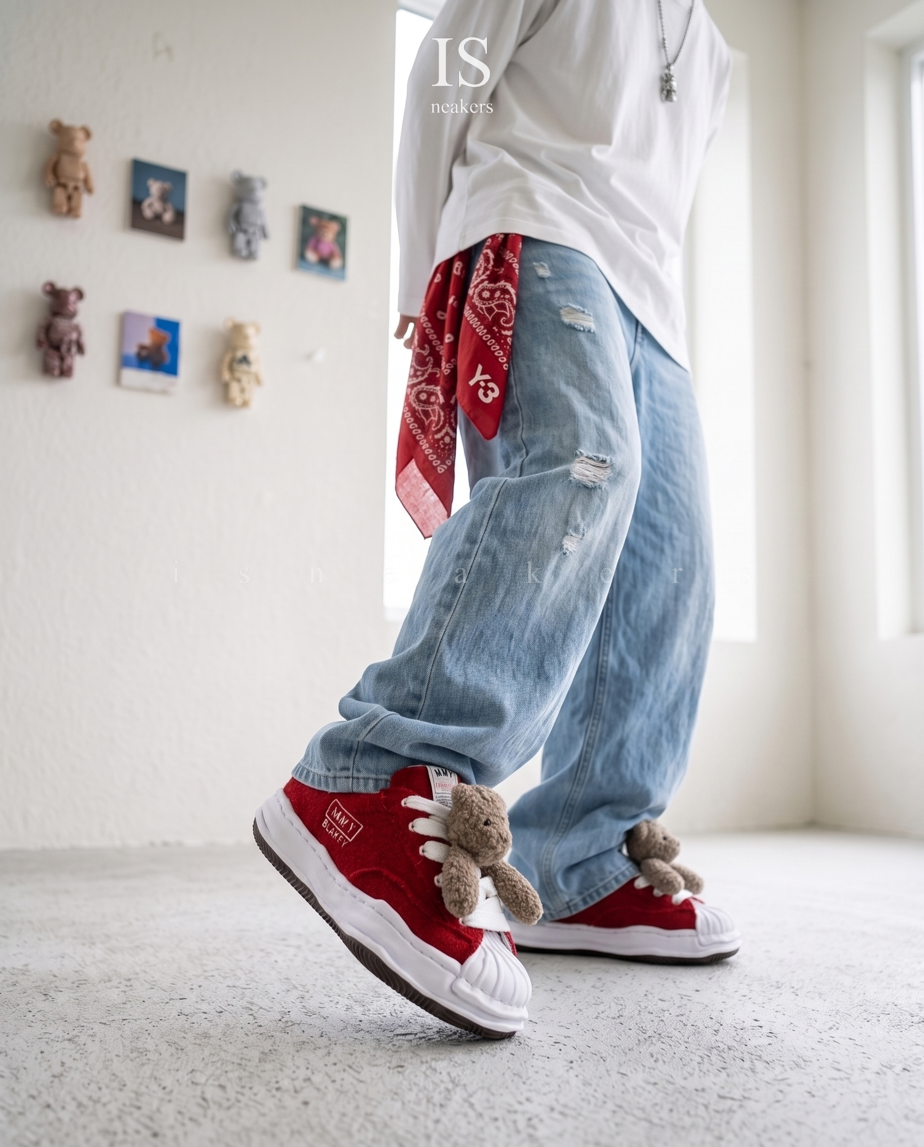 iSNEAKERS｜Pink House x MMY Blakey OG "Red" 熊熊 紅色 溶解鞋 C17FW705 39767243