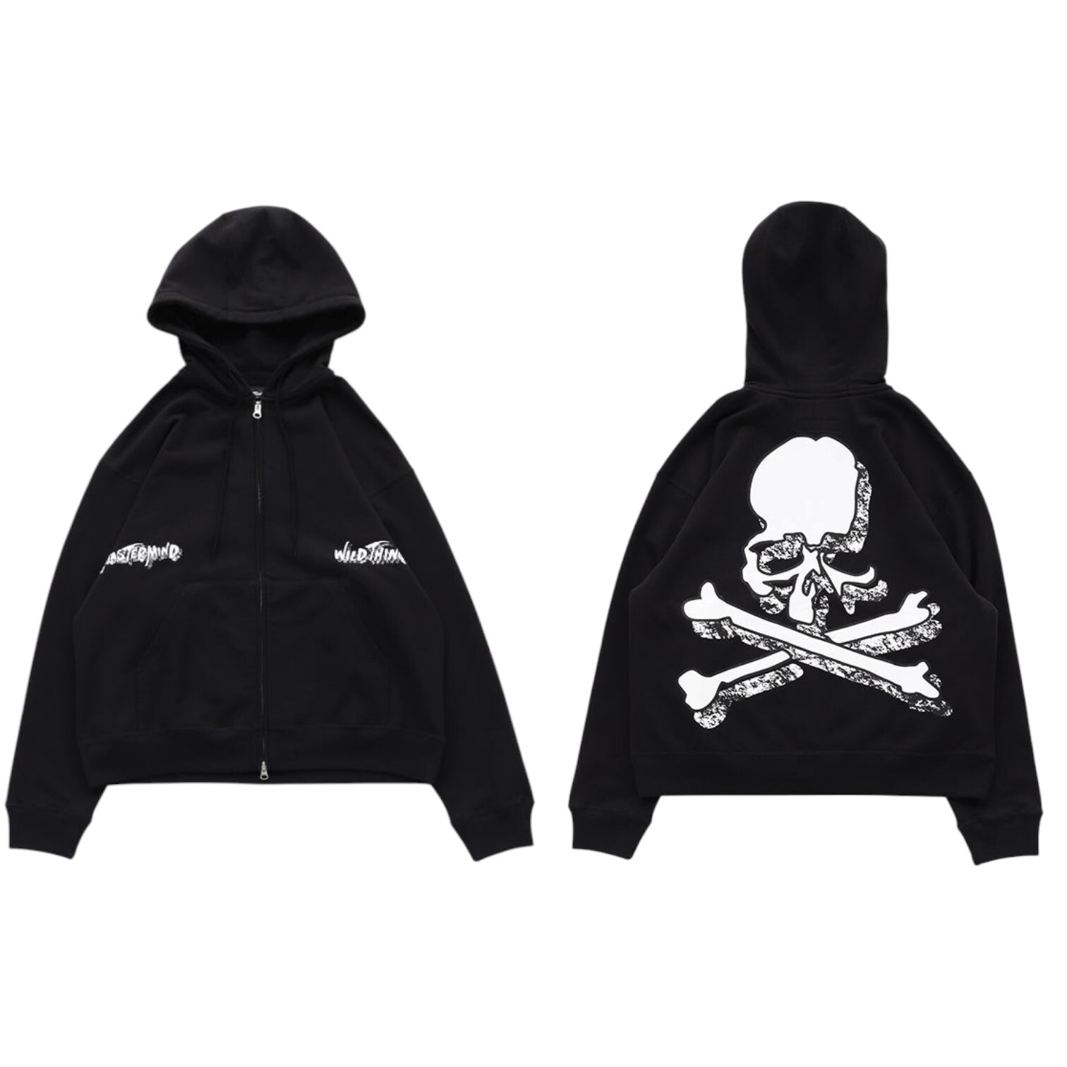 2026AW MASTERMIND JAPAN MMJ WILD THINGS ZIP UP LOGO 聯名 背後 骷髏 連帽 外套 現貨 WT26437KB