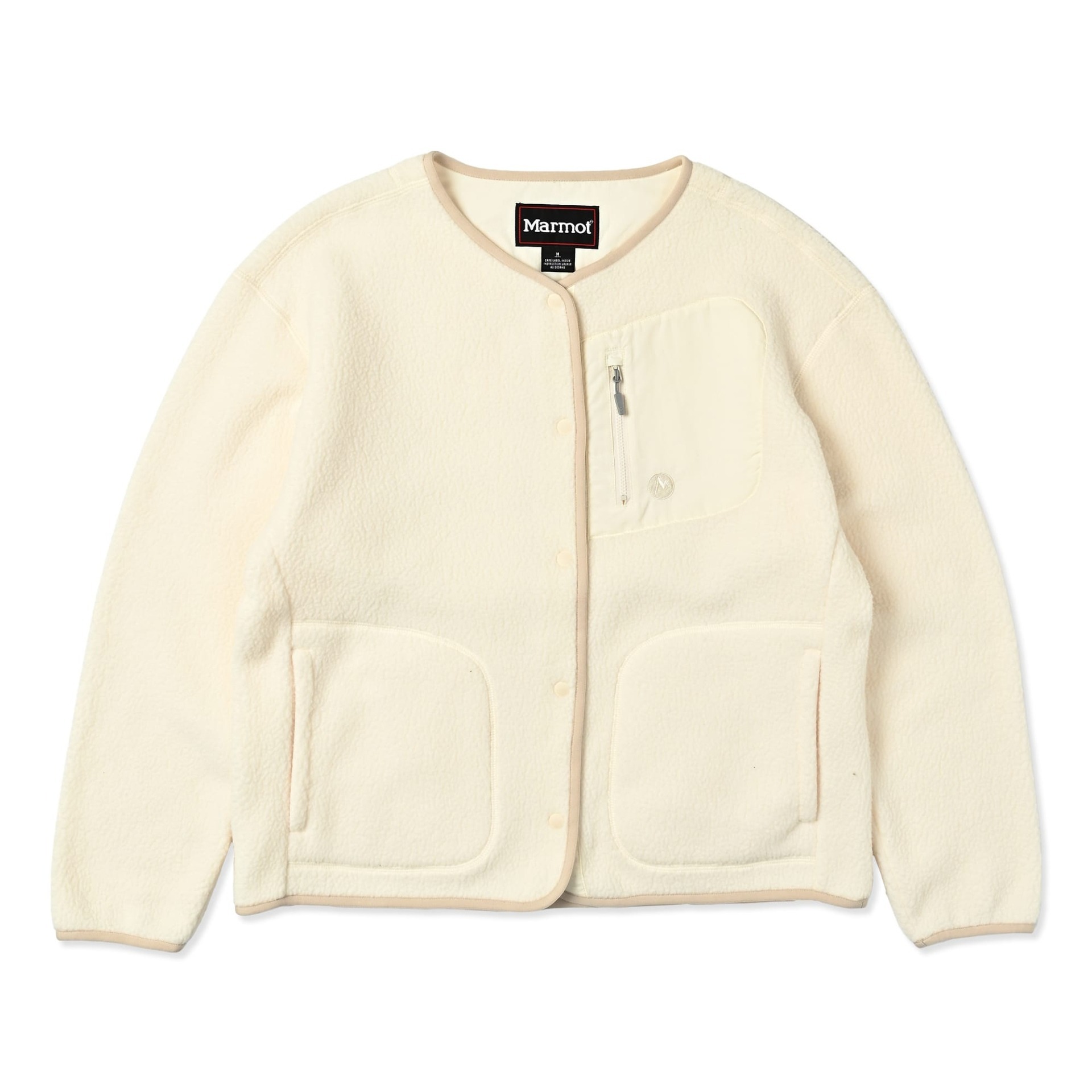 Marmot 女款 Argon 搖粒絨開襟保暖外套 MTFW26WFL048-C030象牙白 [HappyOutdoor]