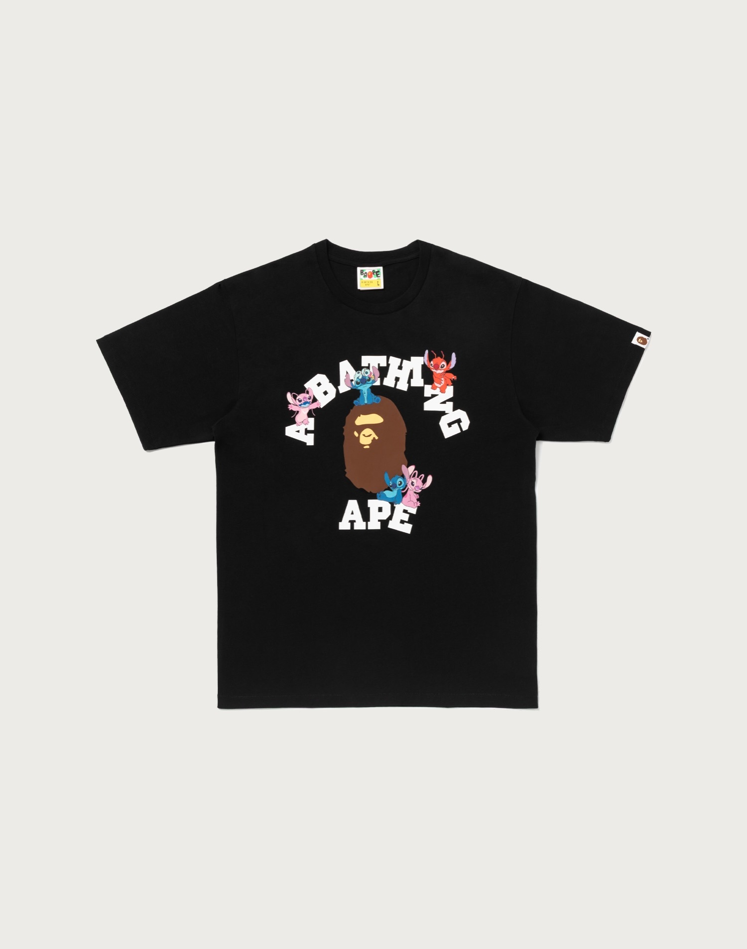 2026AW A BATHING APE BAPE X DISNEY STITCH AND FRIENDS COLLEGE TEE 迪士尼 史迪奇 男款 現貨 1M73110914