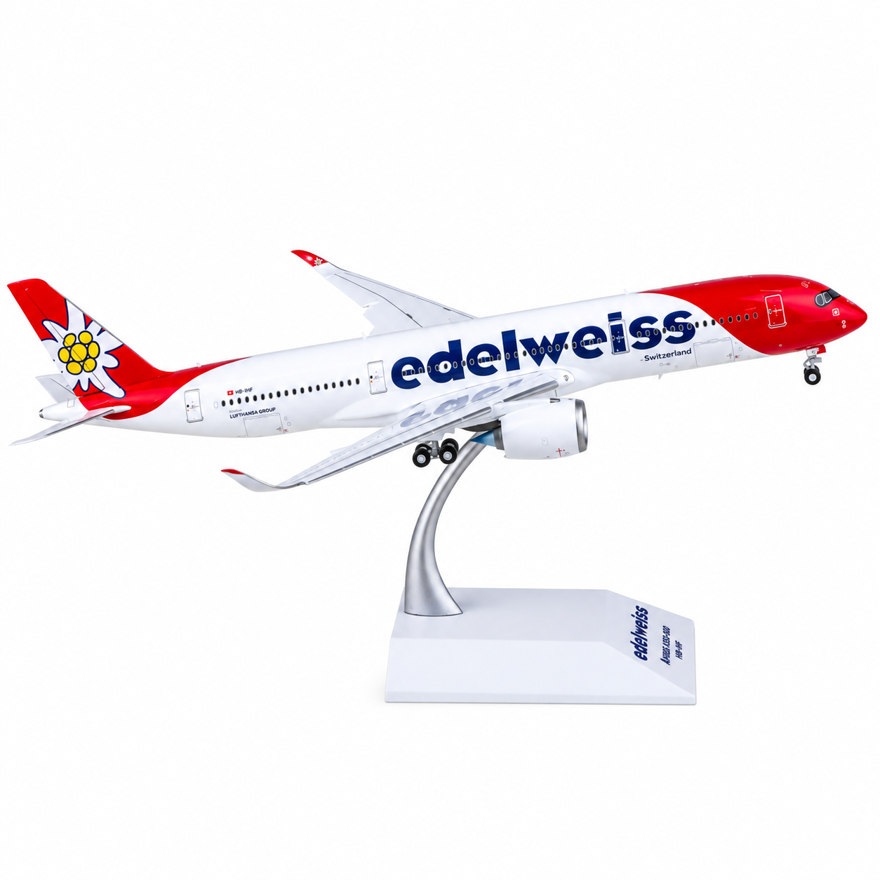 JC wings 1/200 雪絨花航空 A350-900XWB HB-IHF 標準塗裝 襟翼放下版