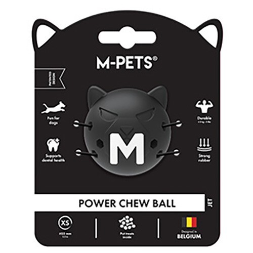 M-Pets Dog Toy Strong and Durable Bite Ball Jet (XS 5.5cm/ S 7cm) - Black