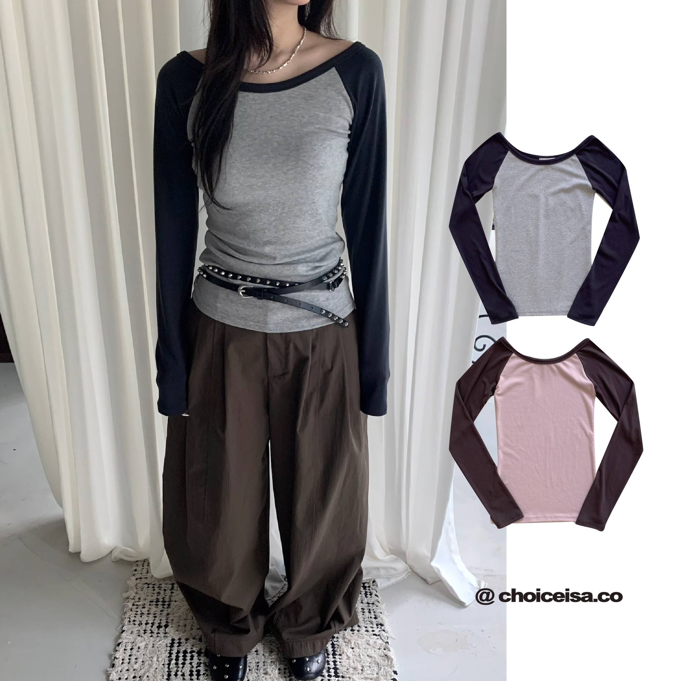 ISA_back to 2000s 經典復刻插肩袖上衣_61023