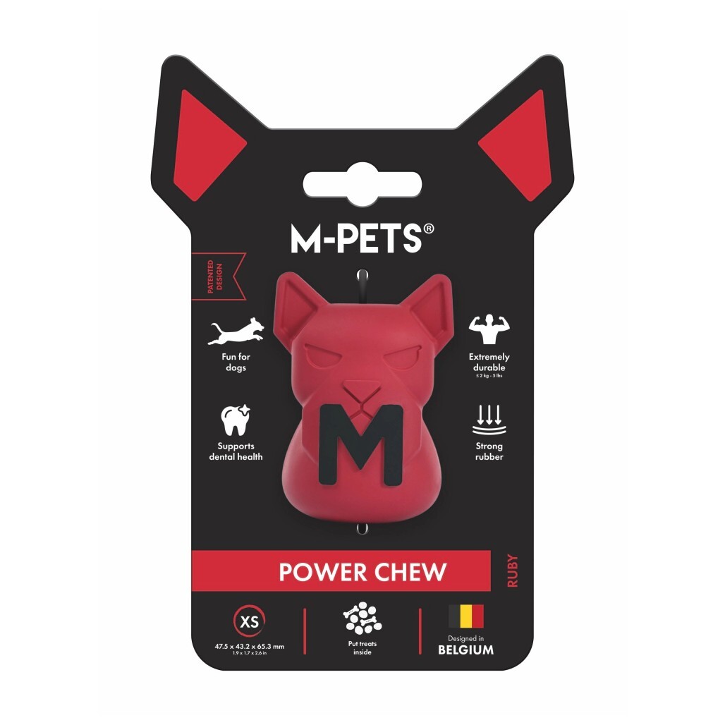 M-Pets Dog Toy Strong and Durable Bite toys Ruby (XS/ S) - RED